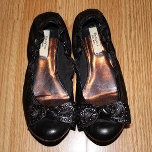 Black Embellished Flats - Simply Vers Vera Wang